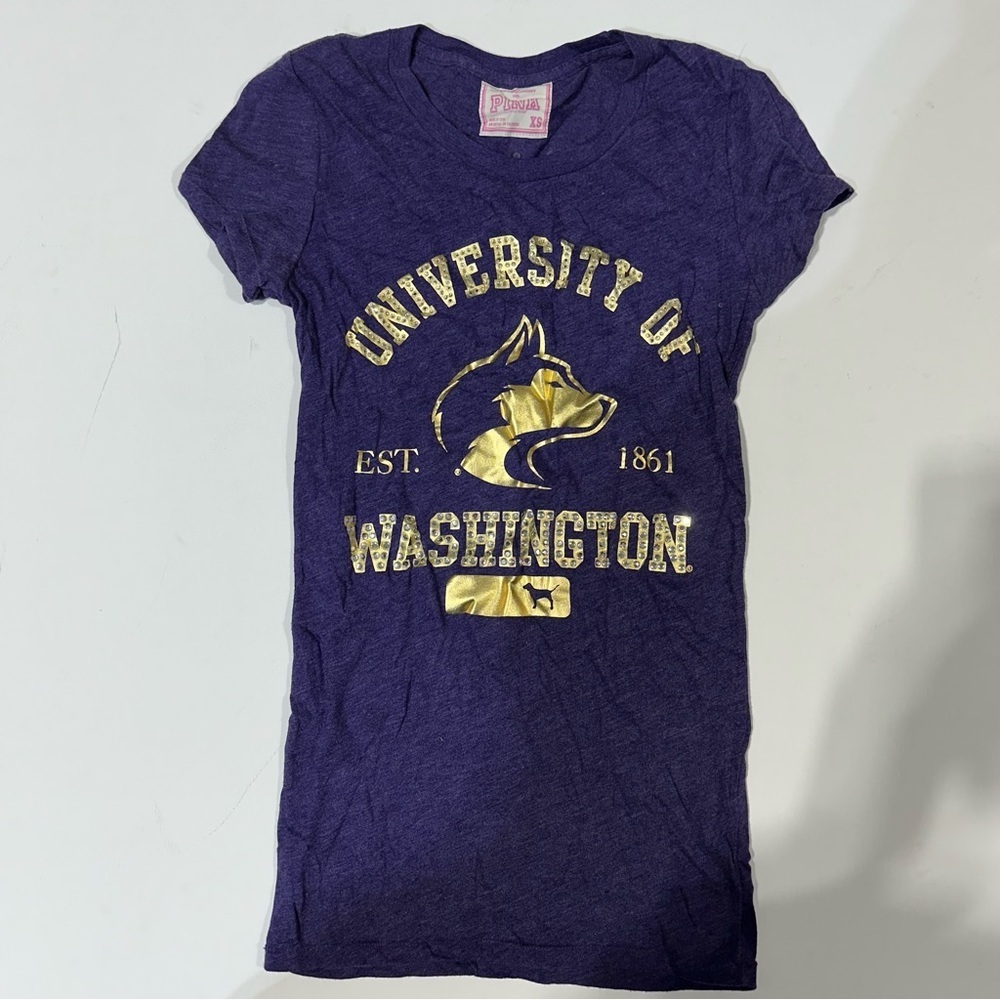 Pink Victoria's Secret UW Huskies Tee Size XS